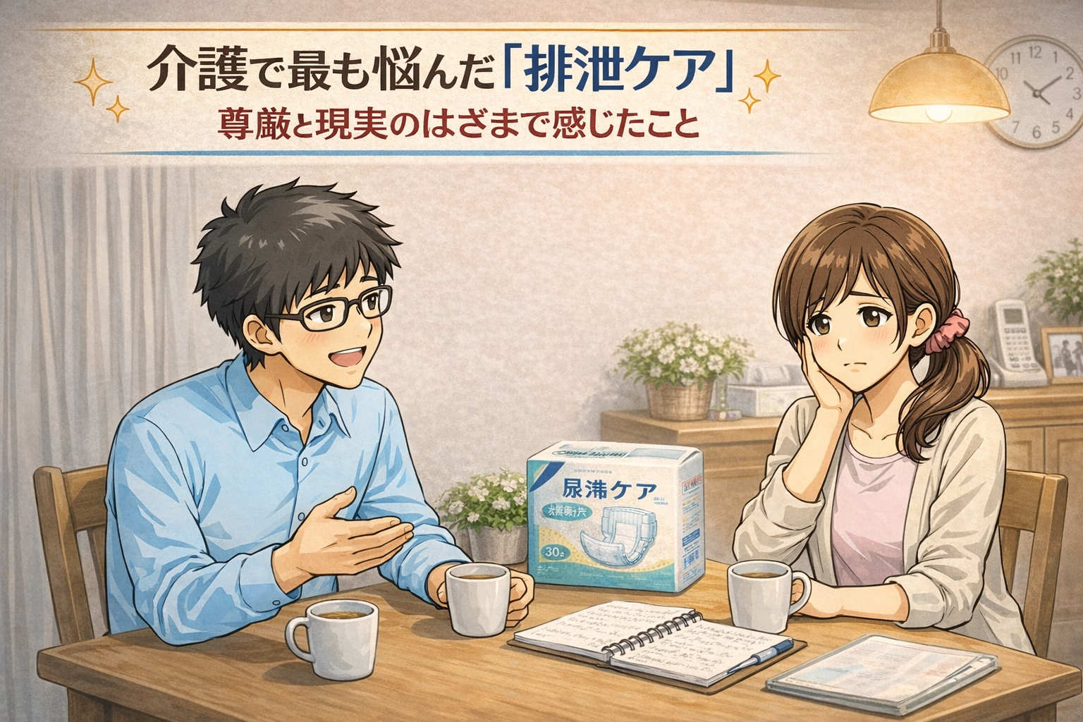 介護で最も悩んだ「排泄ケア」｜尊厳と現実のはざまで感じたことのイメージ画像｜Chat GPTで作成しています。