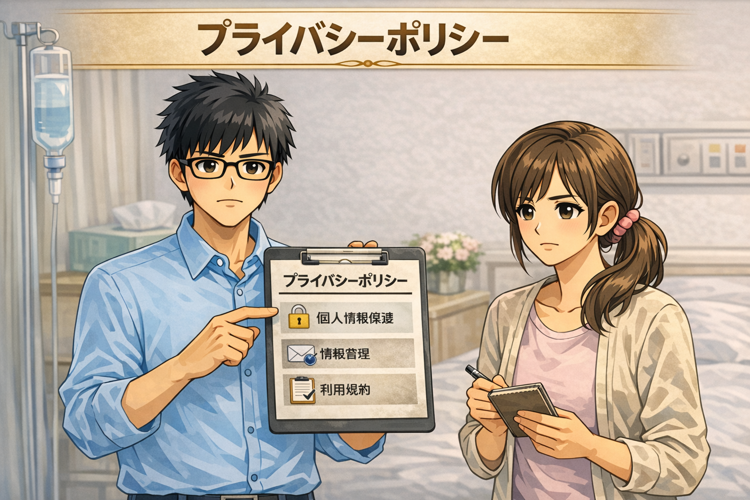 プライバシーポリシーについて説明しているイメージ画像｜Chat GPTで加工しています。