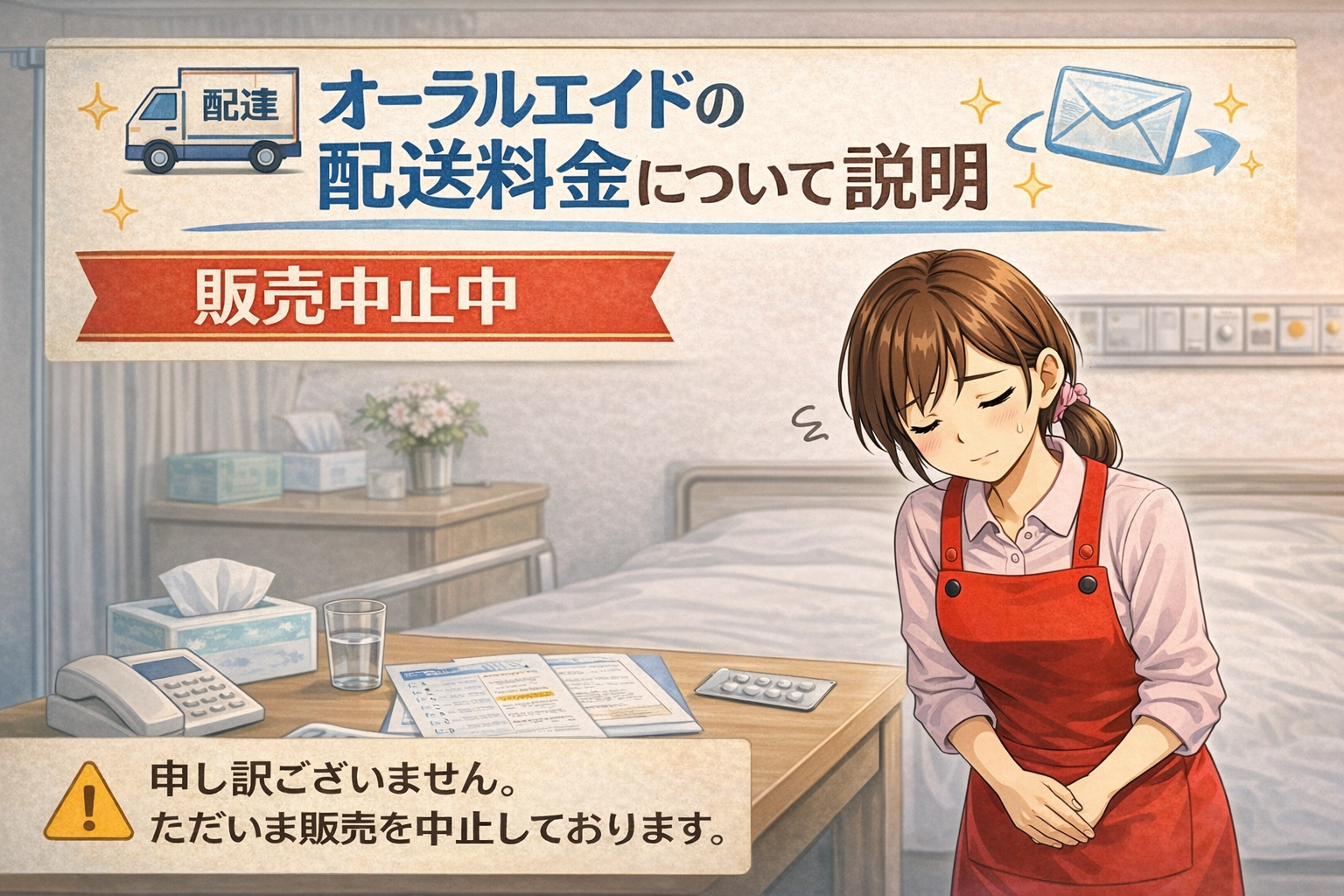 オーラルエイドの配送料金について説明ですが、現在販売を中止しています｜Chat GPTで加工しています。