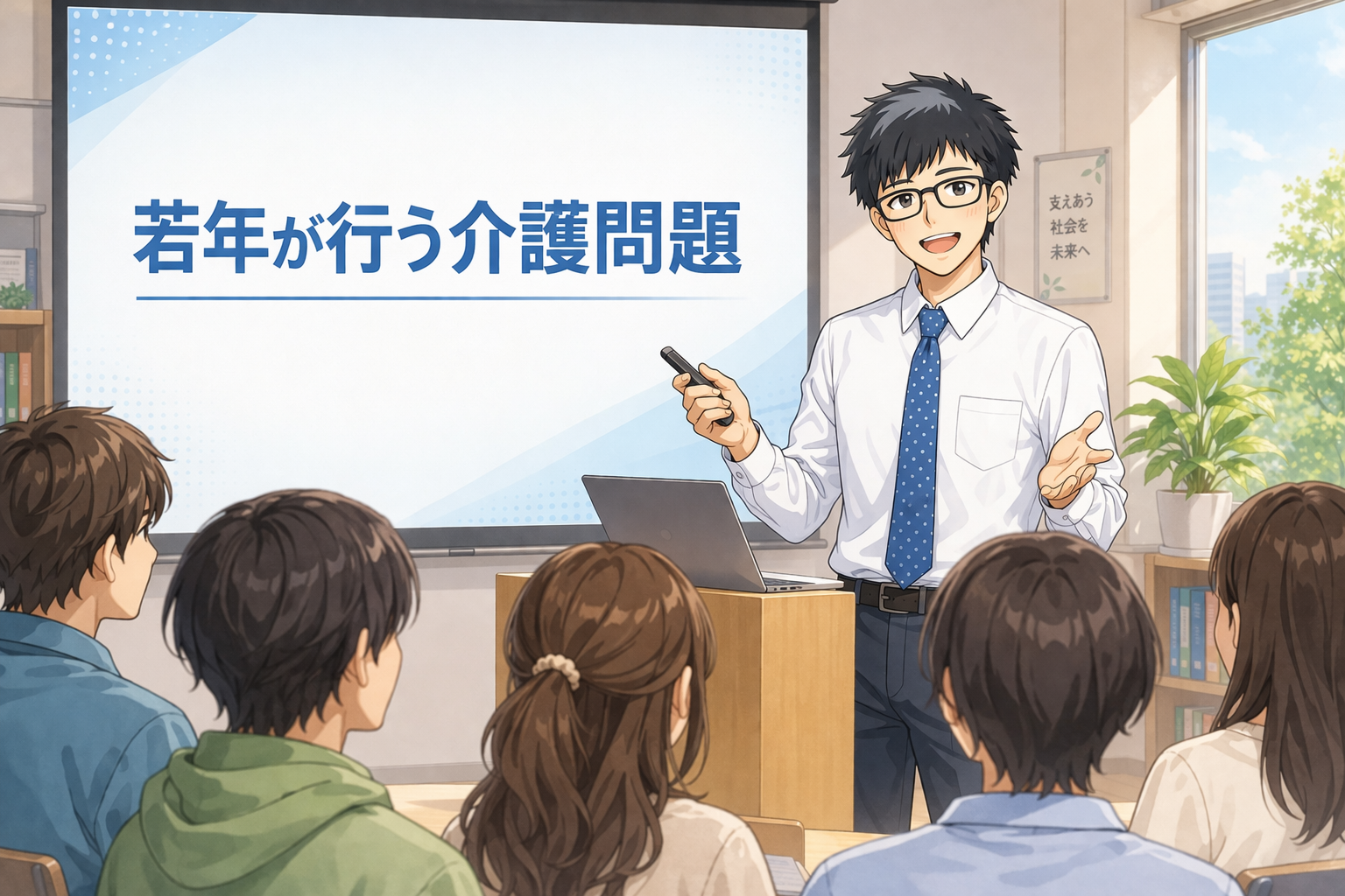 若者が担う介護の現実とは｜ヤングケアラー問題を考えるのイメージ画像｜ChatGPTで加工しています。